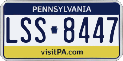 PA license plate LSS8447