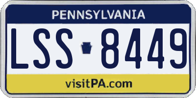 PA license plate LSS8449