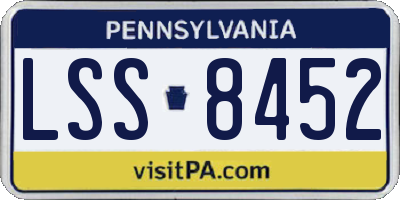 PA license plate LSS8452