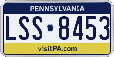 PA license plate LSS8453