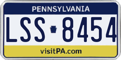 PA license plate LSS8454