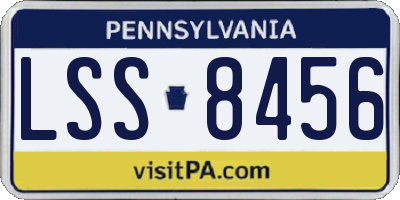 PA license plate LSS8456