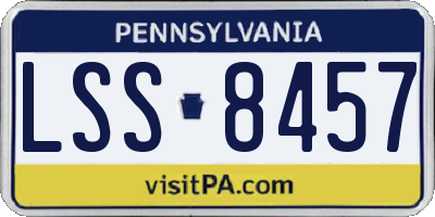 PA license plate LSS8457