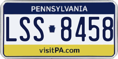 PA license plate LSS8458