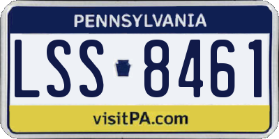 PA license plate LSS8461