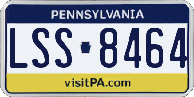 PA license plate LSS8464