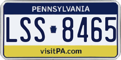 PA license plate LSS8465