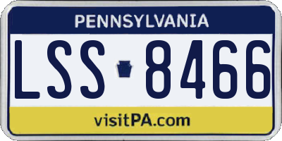 PA license plate LSS8466