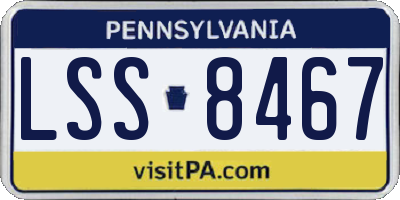 PA license plate LSS8467