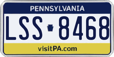 PA license plate LSS8468