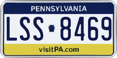 PA license plate LSS8469
