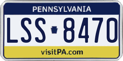 PA license plate LSS8470