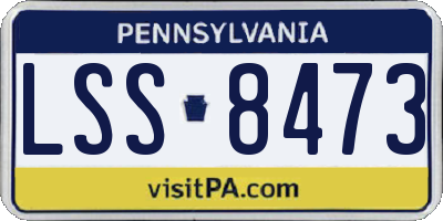 PA license plate LSS8473