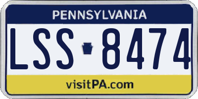 PA license plate LSS8474