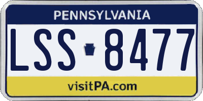 PA license plate LSS8477