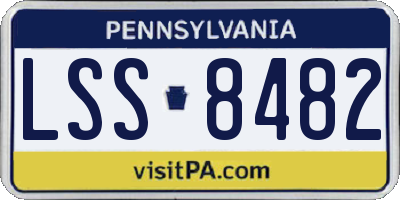 PA license plate LSS8482