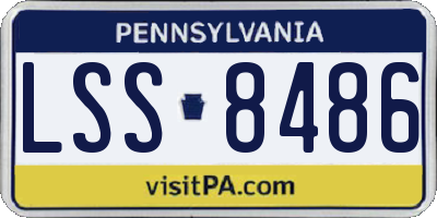PA license plate LSS8486