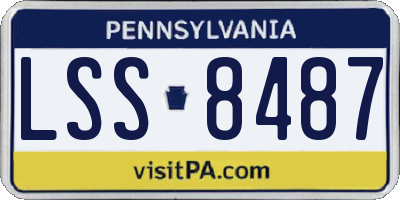PA license plate LSS8487