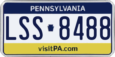 PA license plate LSS8488