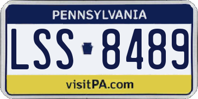 PA license plate LSS8489