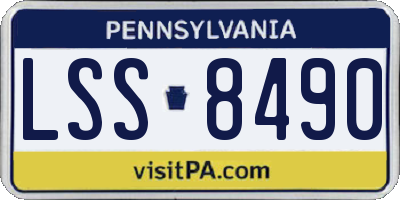 PA license plate LSS8490