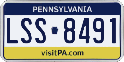 PA license plate LSS8491