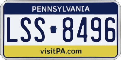 PA license plate LSS8496