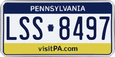 PA license plate LSS8497