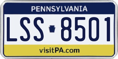 PA license plate LSS8501