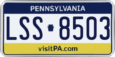 PA license plate LSS8503