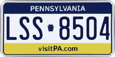 PA license plate LSS8504