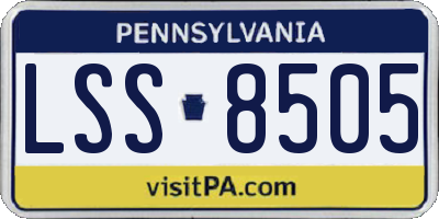 PA license plate LSS8505