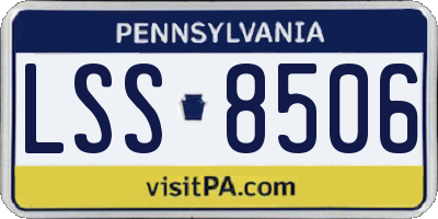 PA license plate LSS8506