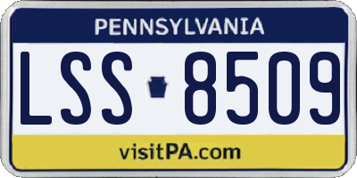 PA license plate LSS8509