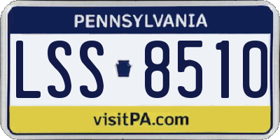PA license plate LSS8510