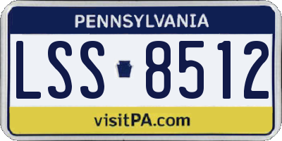 PA license plate LSS8512