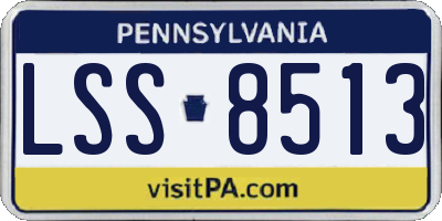 PA license plate LSS8513