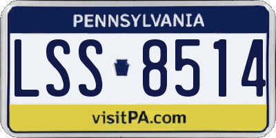 PA license plate LSS8514