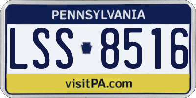 PA license plate LSS8516
