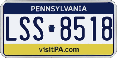PA license plate LSS8518