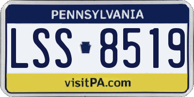 PA license plate LSS8519