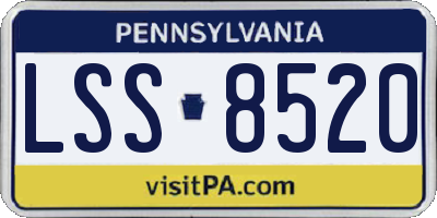 PA license plate LSS8520