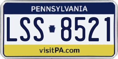 PA license plate LSS8521