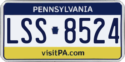 PA license plate LSS8524
