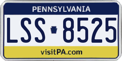 PA license plate LSS8525