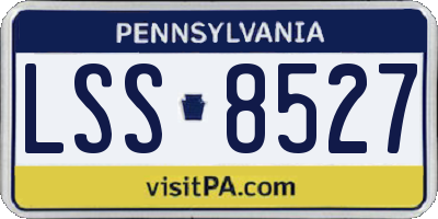 PA license plate LSS8527
