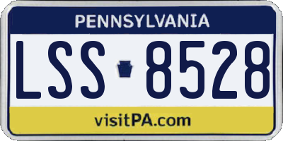 PA license plate LSS8528
