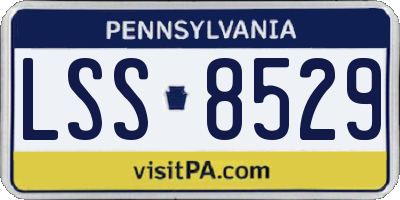 PA license plate LSS8529