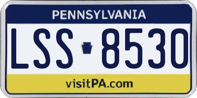 PA license plate LSS8530