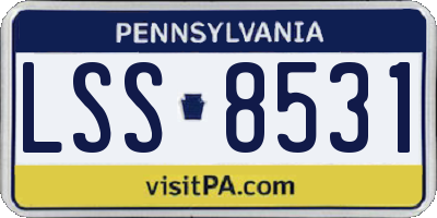 PA license plate LSS8531